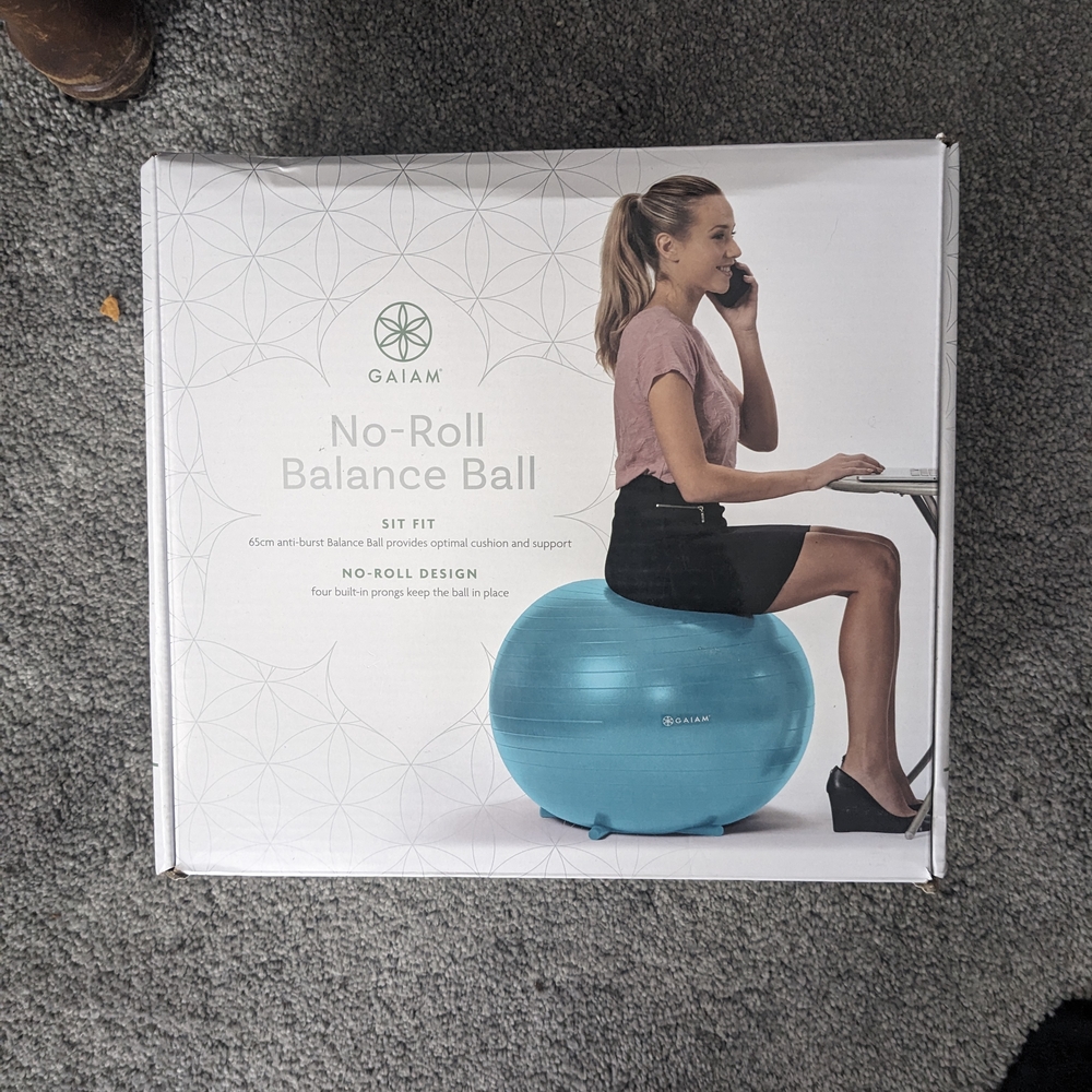 Gaiam Blue No-Roll Balance Ball